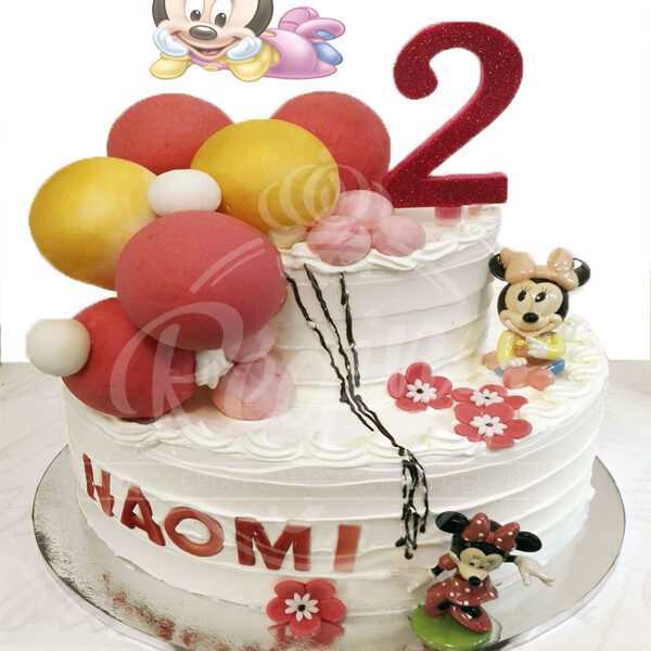 Torta compleanno bambina tema minni disney